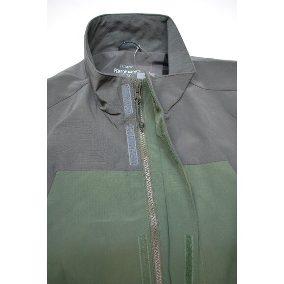 J. Crew Gray and Green Zip Front Water Resistant Performance Jacket - Picture 8 of 16
